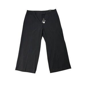Lane Bryant Tailored Stretch Pants Womens 28 Regular Black Wide Leg Career NEW